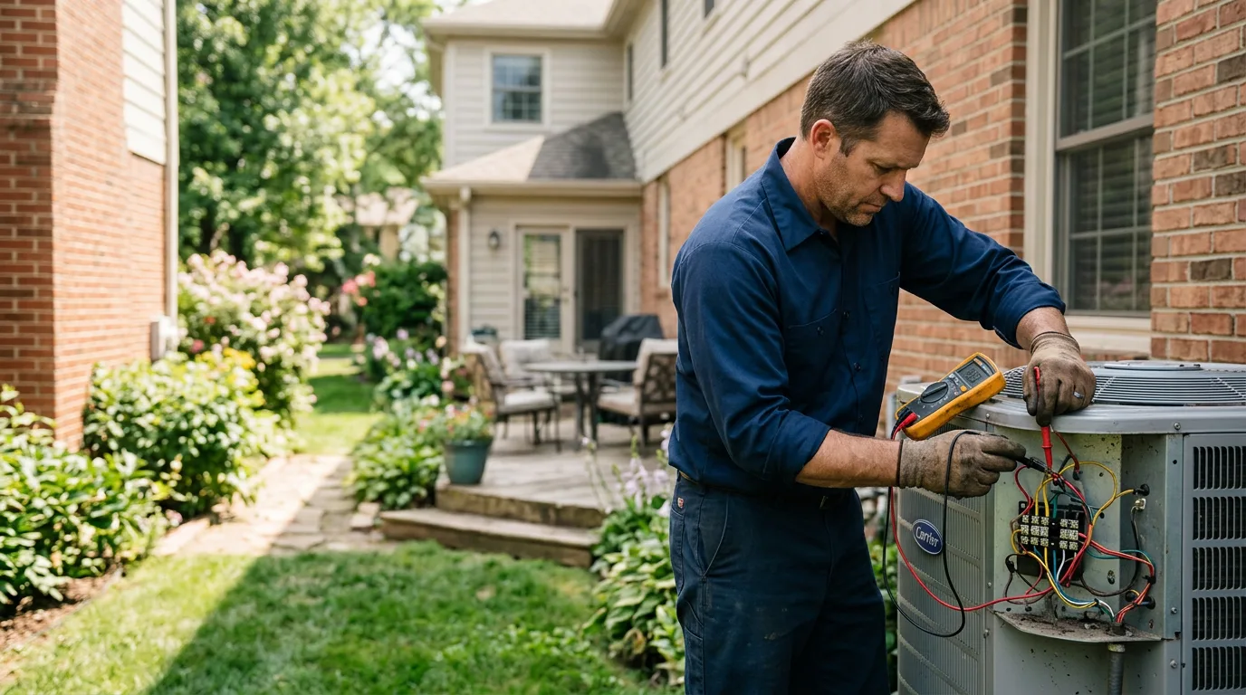 HVAC technician working near Steamboat Rock, IA